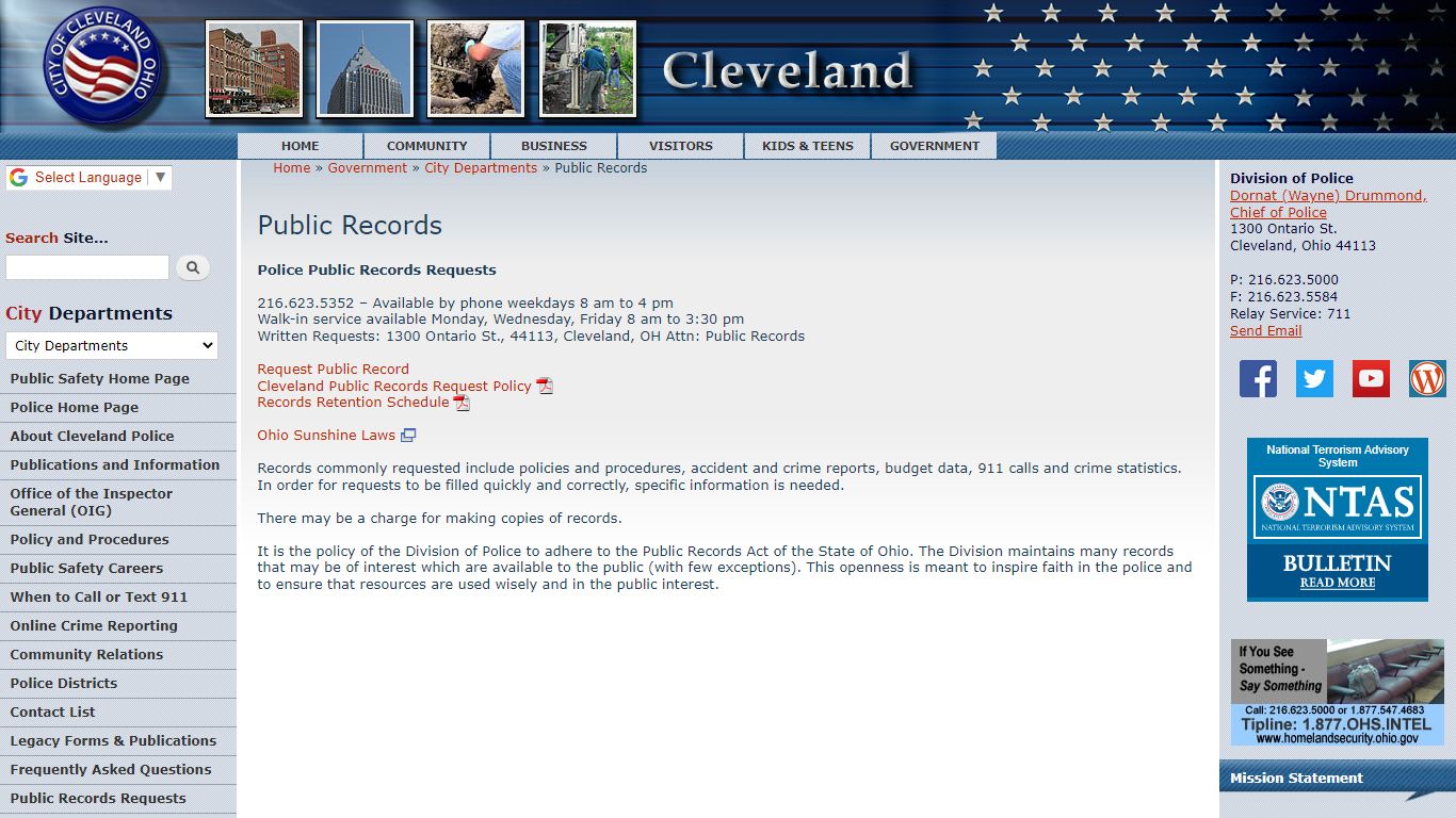 Public Records | City of Cleveland