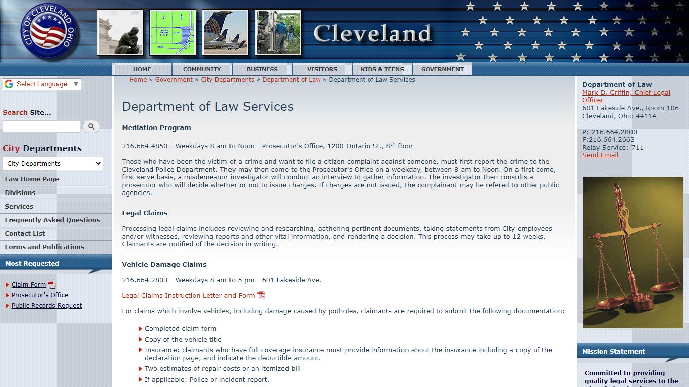 Department of Law Services | City of Cleveland